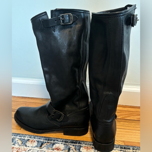 Frye Black Leather Boots Size 7.5 - Picture 4 of 5